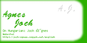 agnes joch business card